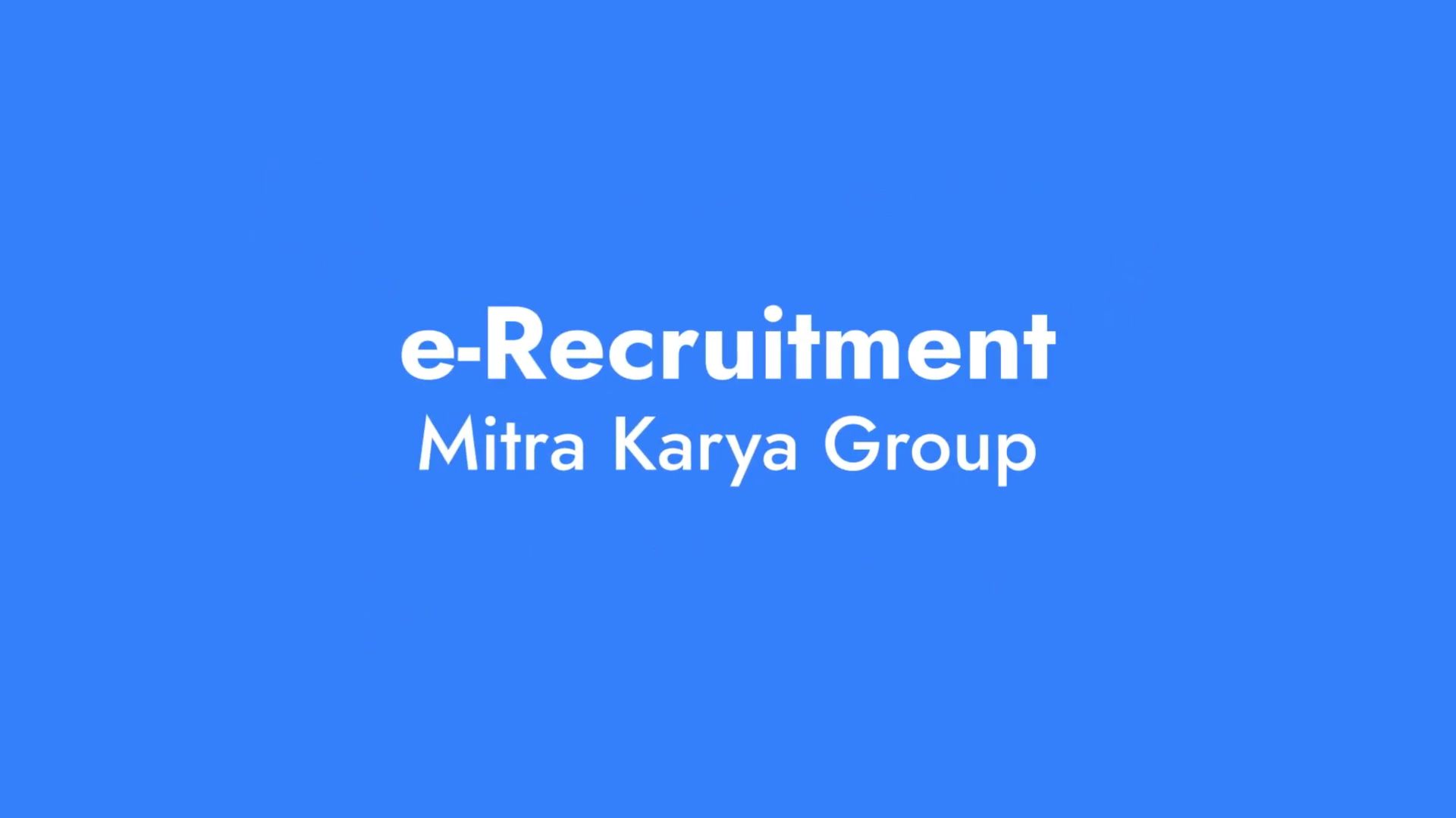 e-Recruitment Promotion Video